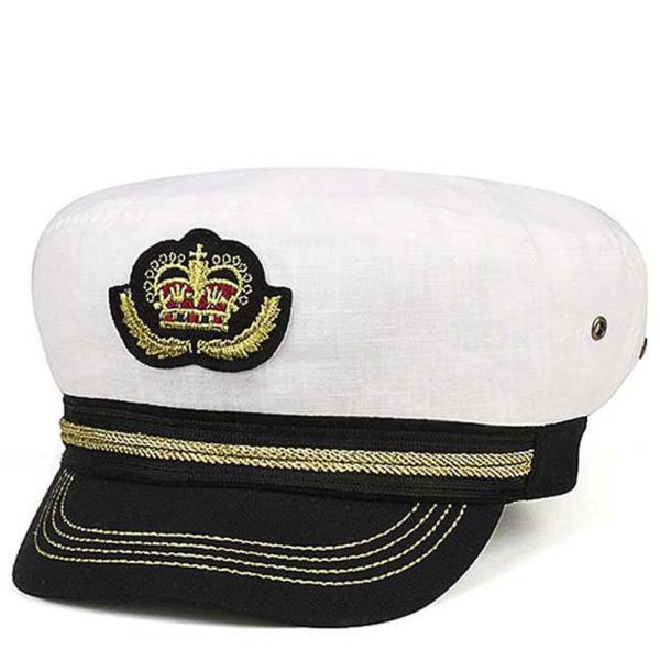 FASHION LINEN VOYAGE YACHT CAPTAIN HAT