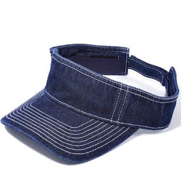 PRO STYLE STITCH WASHED DENIM VISOR HAT