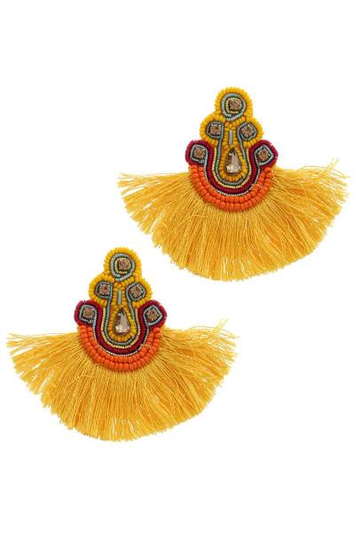 TASSEL POST DROP EARRING