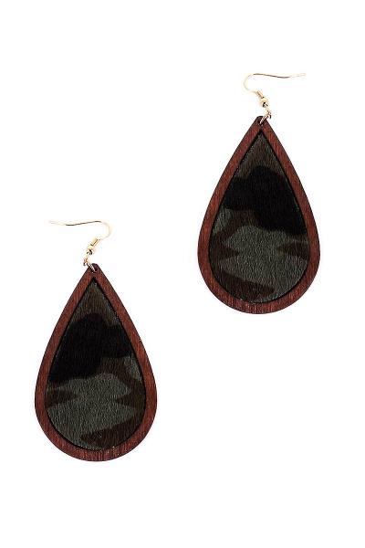 DOUBLE LAYER TEAR DROP FASHION EARRING