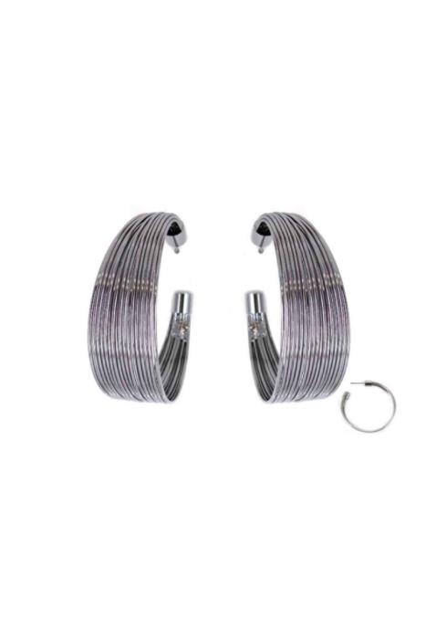 STYLISH MULTI HOOPED FASHION EARRINGS