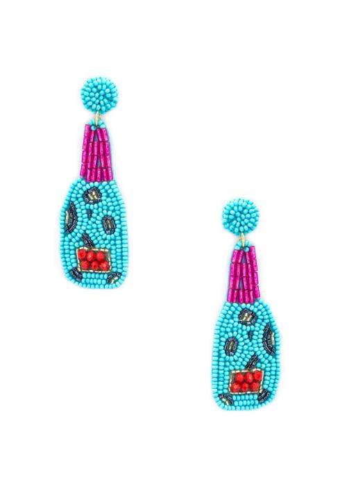 SEED BEAD BOTTLE DANGLE EARRING