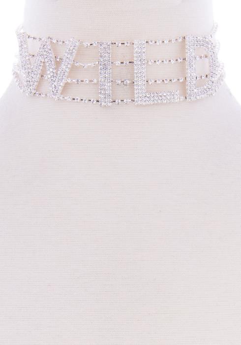 WILD RHINESTONE CHOKER NECKLACE