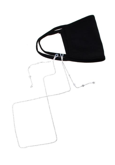 MULTI RHINESTONE LINEAR DROP GLASSES ID CHAIN MASK LANYARD