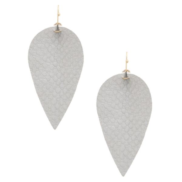 PU LEATHER DANGLE EARRING