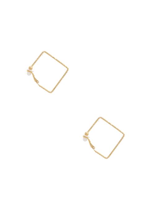 SQAURE SHAPE METAL EARRING