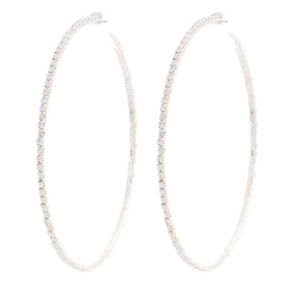 CLASSIC RHINESTONE HOOP EARRING