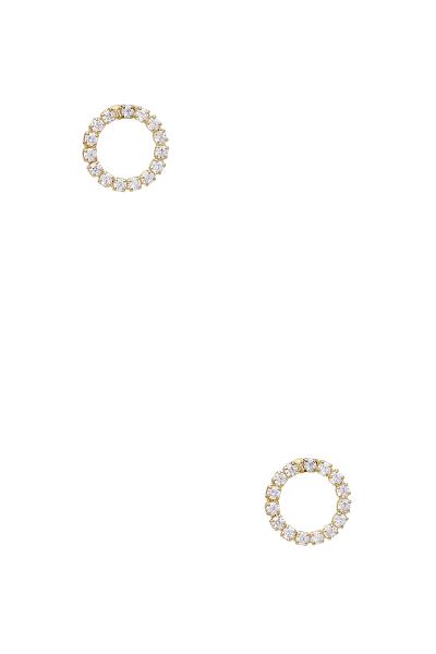 CRYSTAL CIRCLE POST EARRING