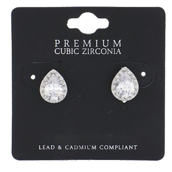 PEAR SHAPE CUBIC ZIRCONIA EARRING