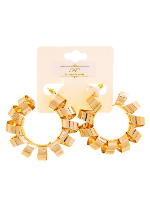 FASHION SPIRAL OPEN HOOP DESIGN EARRING