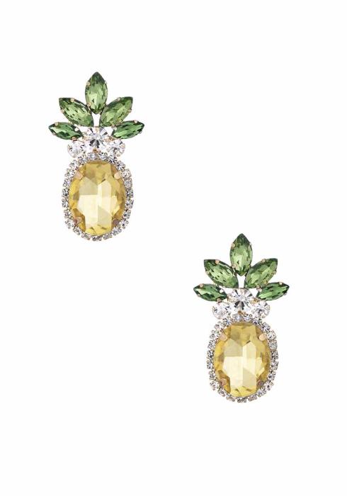 RHINESTONE PINEAPPLE DROP EARRING