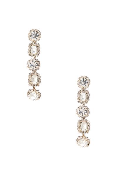 SQUARE CIRCLE RHINESTONE LINK EARRING