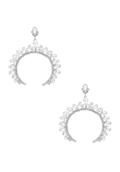 RHINESTONE 55MM SQUASH BLOSSOM EARRING