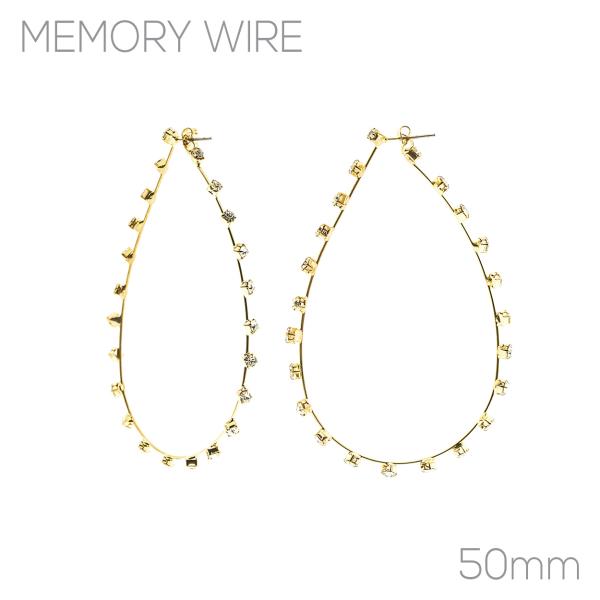 RHINESTONE TEARDROP EARRING