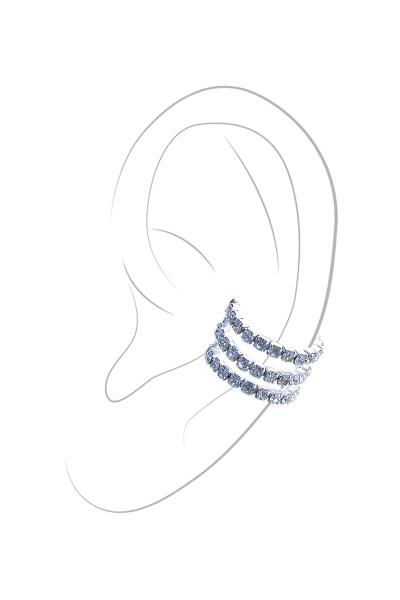 BASIC 3 LINE RHINESTONE MINI EAR CUFF