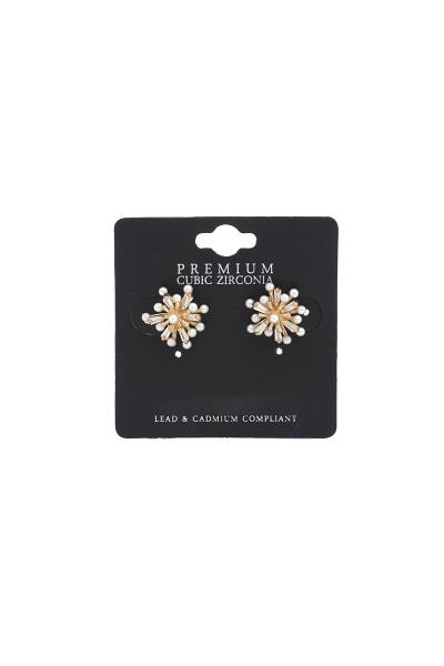 FLOWER PEARL END EARRING