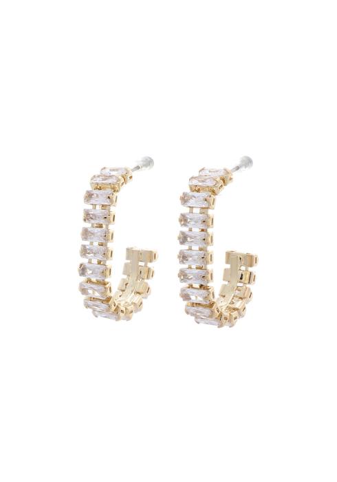 OPEN OVAL CUBIC ZIRCONIA EARRING