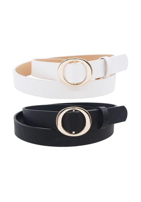 RING BUCKLE BELT 2 PC SET PLUS SIZE