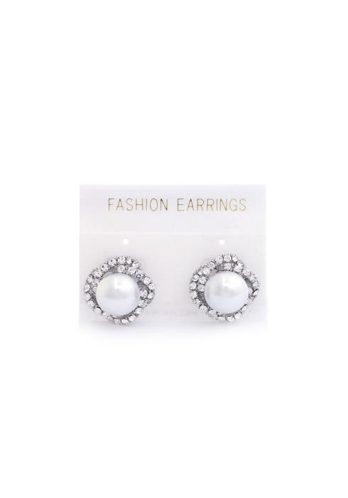 PEARL RHINESTONE EARRING