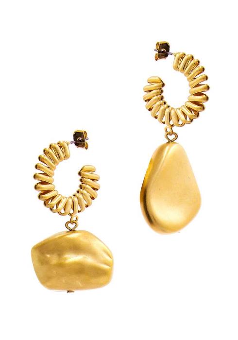 SODAJO STONE SHAPE DROP FASHION EARRING