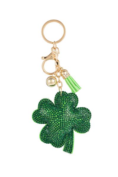 CRYSTAL CLOVER KEYCHAIN