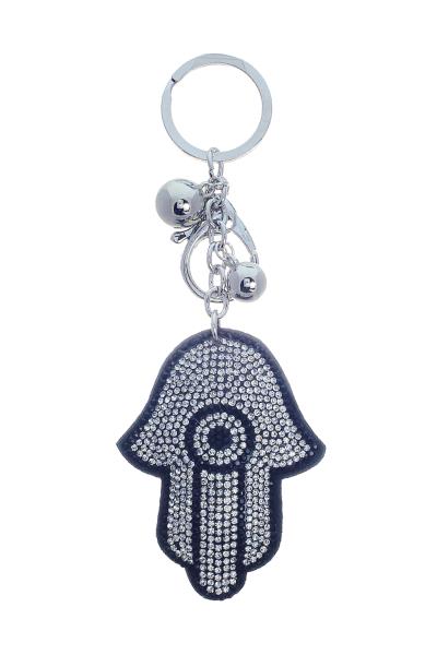 HAMSA HAND PUFFY BLING KEY CHAIN