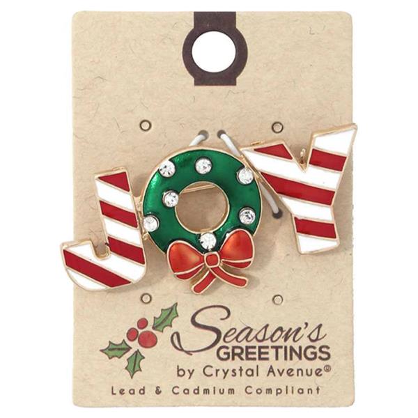 JOY CHRISTMAS BROOCH
