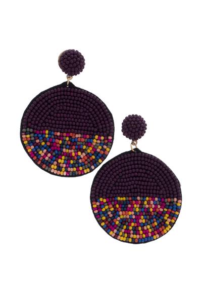 SEED BEAD CIRCLE EARRING