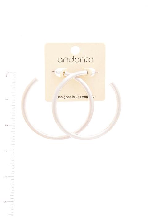 FASHION THICK 2.5 INCH OPEN HOOP EARRING