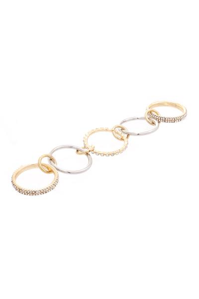 SODAJO MULTI METAL RING 5 PC SET