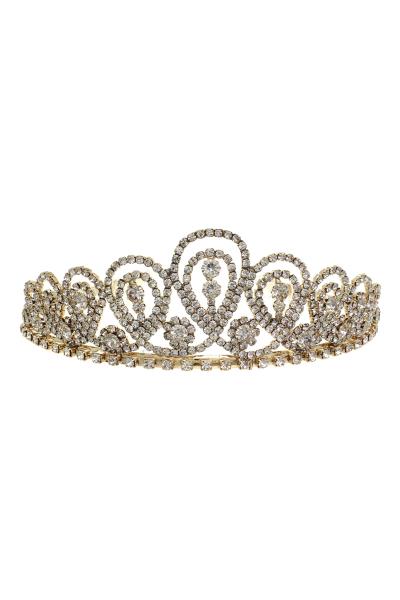 LUXURY RHINESTONE CRYSTAL CROWN TIARA