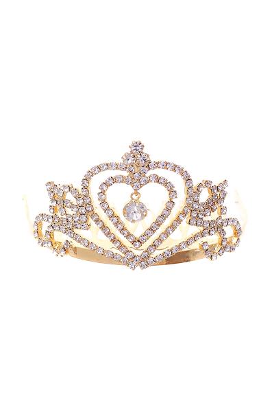 RHINESTONE PRINCESS MINI CROWN TIARA