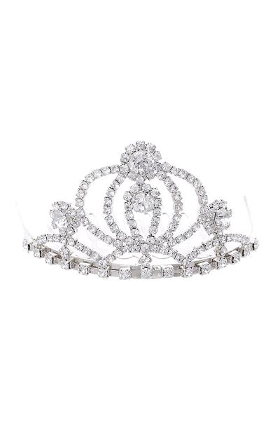 RHINESTONE PRINCESS MINI CROWN TIARA