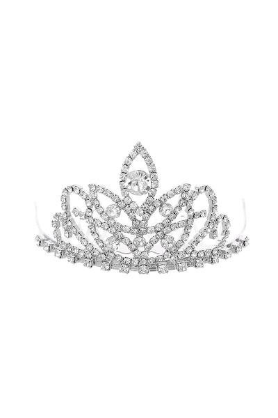 RHINESTONE PRINCESS MINI CROWN TIARA