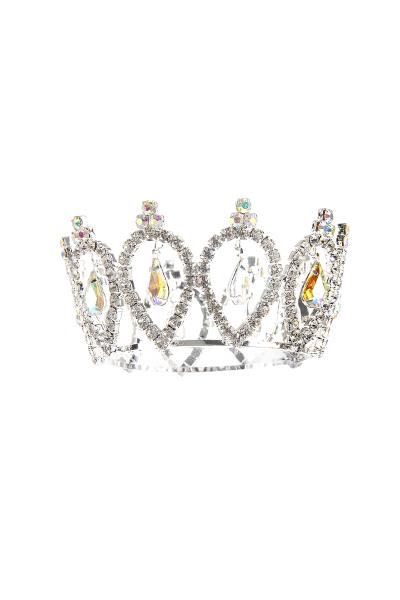 RHINESTONE CROWN MINI TIARA