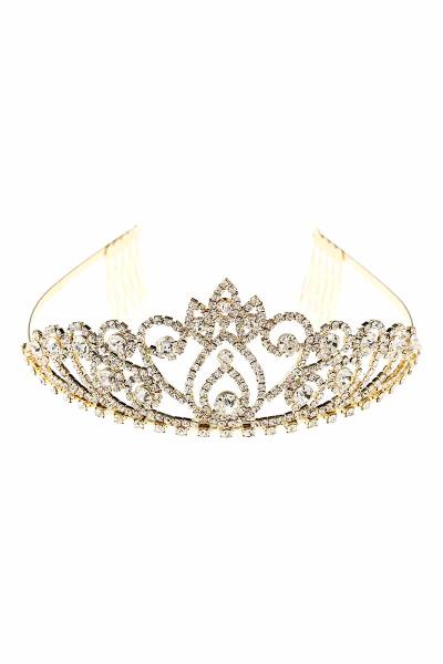 RHINESTONE CRYSTAL BRIDAL ELEGANT CROWN TIARA