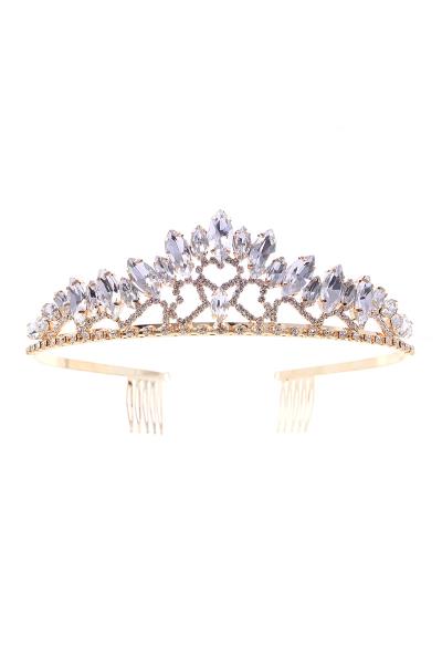 RHINESTONE PRINCESS BRIDAL WEDDING CROWN TIARA