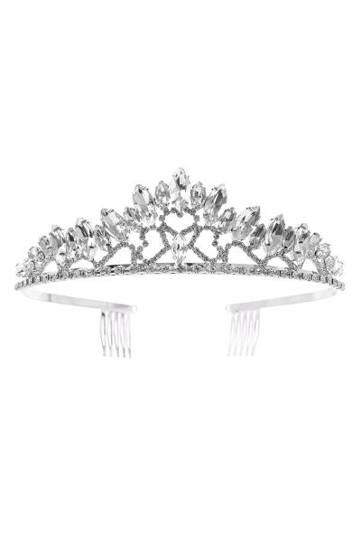 RHINESTONE PRINCESS BRIDAL WEDDING CROWN TIARA