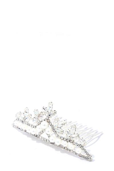 FASHION PRINCESS PEAR AND RHINESTONE TIARA