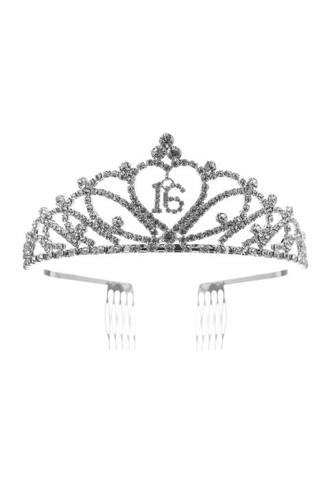 16 BIRTHDAY RHINESTONE CROWN TIARA