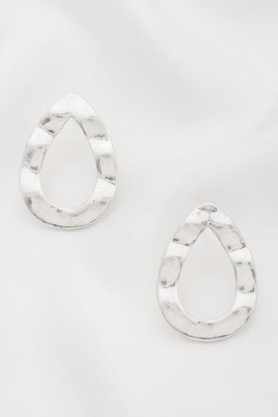 TEARDROP METAL EARRING