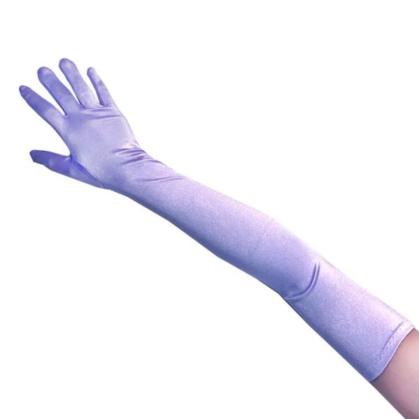 SHINY STRETCH ELBOW LENGTH OPERA SATIN LONG GLOVES