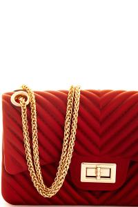 CUTE TRENDY JELLY CROSSBODY BAG WITH LONG CHAIN