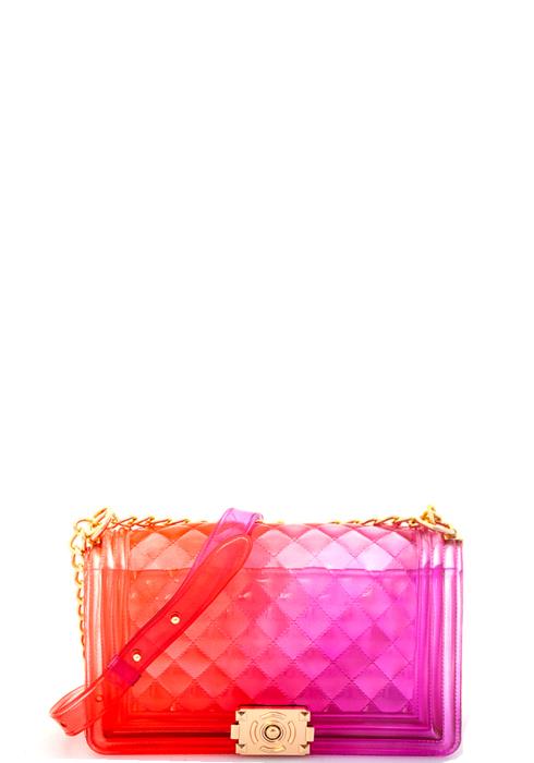 TRENDY SEMI TRANSPARENT JELLY CROSSBODY BAG