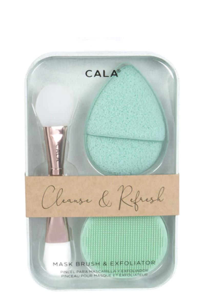 CLEANSE & REFRESH MASK BRUSH & EXFOLIATOR SET (MINT)