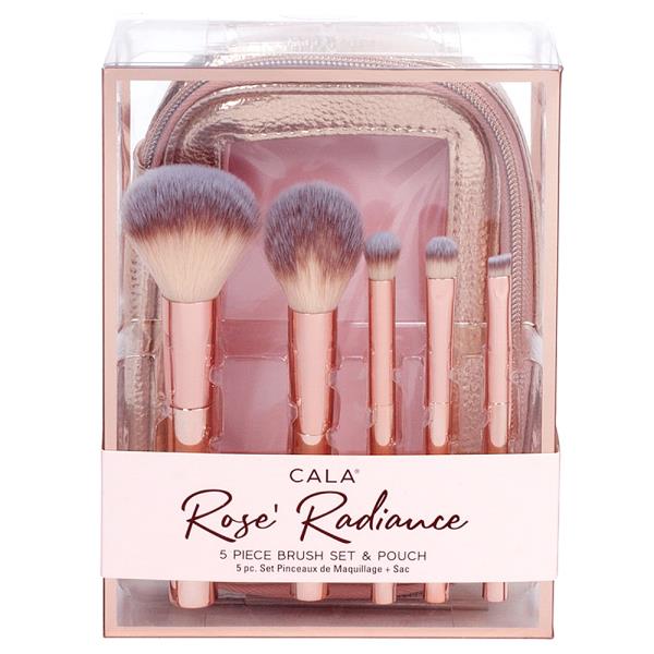 ROSE RADIANCE COSMETIC BRUSH SETS (5PCS)