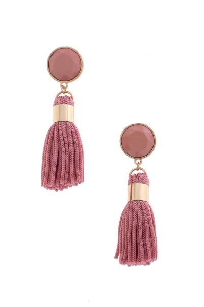 TASSEL POST DROP EARRING