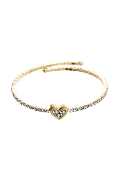 FASHION SIMPLE HEART AND RHINESTONE BRACELET