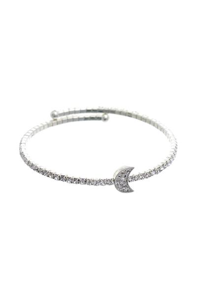 FLEXIBLE MOON RHINESTONE BRACELET