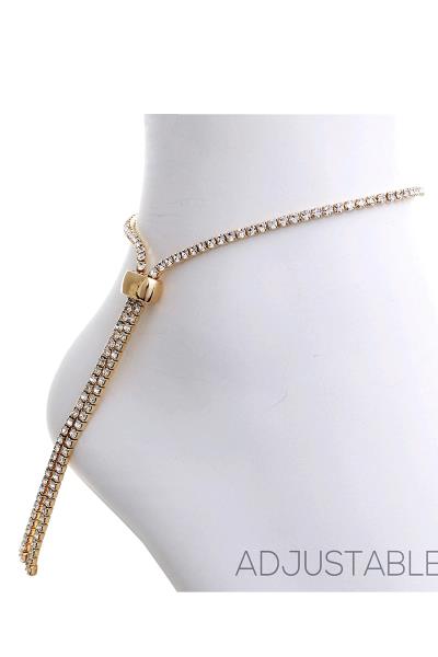 SIMPLE RHINESTONE SINGLE ANKLET